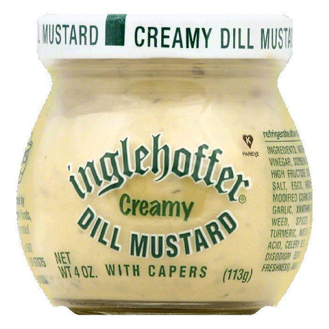Inglehoffer Creamy with Capers Dill Mustard, 4 OZ (Pack of 12)
