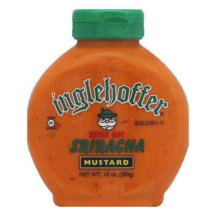 Inglehoffer Extra Hot Sriracha Mustard, 10 OZ (Pack of 6)