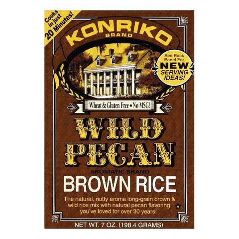 Konriko Wild Pecan Rice, 7 OZ (Pack of 6)