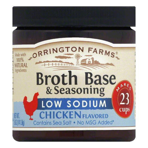 Orrington Farms Low Sodium Chicken Flavor Granular Base, 5 OZ (Pack of 6)