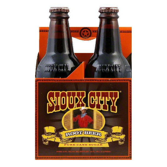 Sioux City Root Beer Soda 4 pack, 12 FO (Pack of 6)