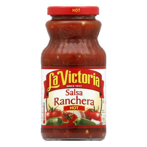 La Victoria Salsa Ranchera - Hot, 16 OZ (Pack of 12)
