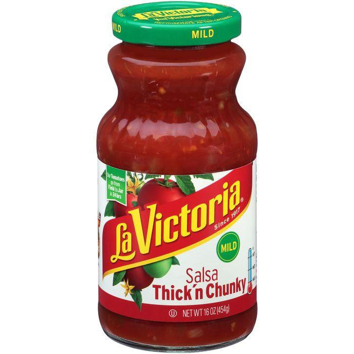 La Victoria Mild Thick'n Chunky Salsa 16 Oz (Pack of 12)