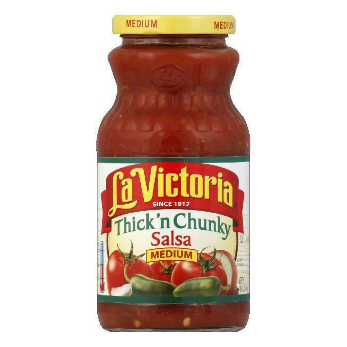 La Victoria Thick & N Chunky Salsa - Medium, 16 OZ (Pack of 12)