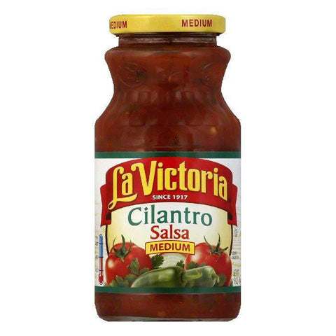 La Victoria Cilantro Salsa - Medium, 16 OZ (Pack of 12)