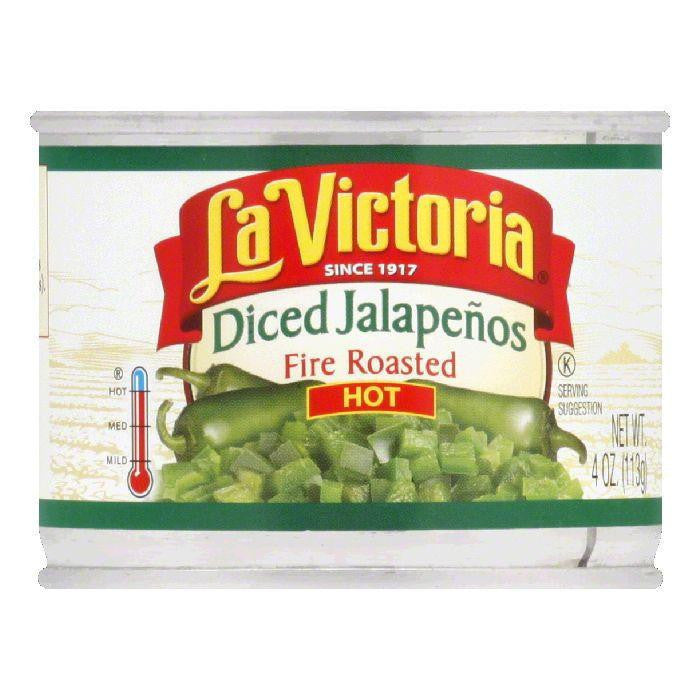 La Victoria Diced Jalapenos - Hot, 4 OZ (Pack of 24)
