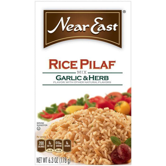 Near East Garlic & Herb Rice Pilaf Mix 6.3 Oz (Pack of 12)