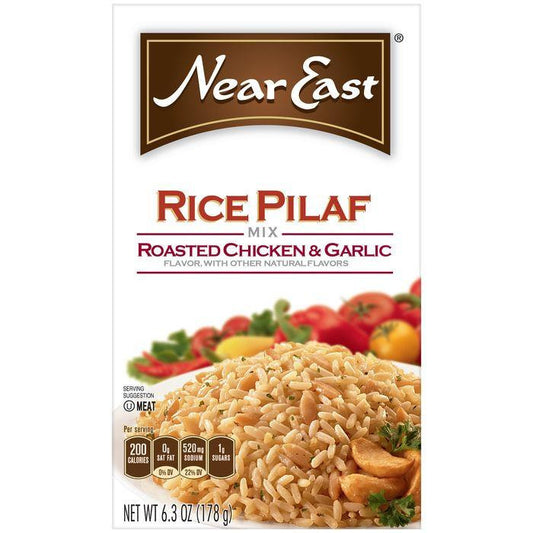 Near East Roasted Chicken & Garlic Rice Pilaf Mix 6.3 Oz (Pack of 12)