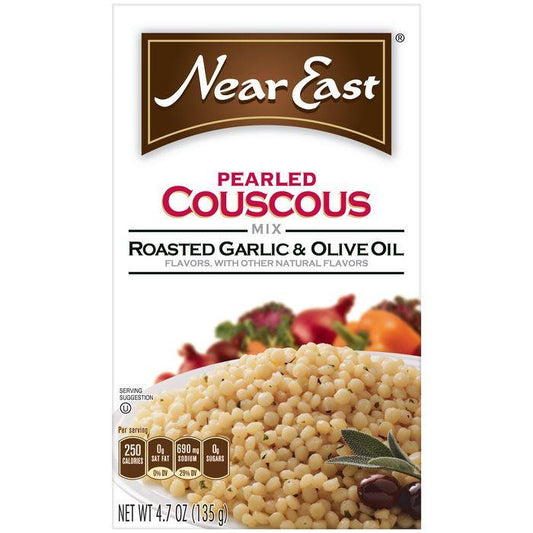 Near East Roasted Garlic & Olive Oil Pearled Couscous 4.7 Oz (Pack of 12)