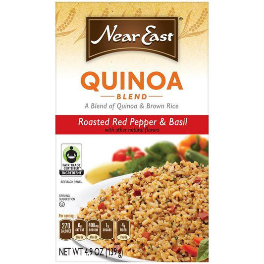 NEAR EAST Roast Red Pepper & Basil Quinoa and Brown Rice 4.9 OZ (Pack of 12)