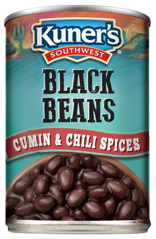 Kuner's Southwest Black Beans w/Chili Spices, 15oz (Pack of 12)