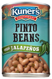 Kuner's Southwest Pinto Beans w/Mild Jalapenos, 15oz (Pack of 12)