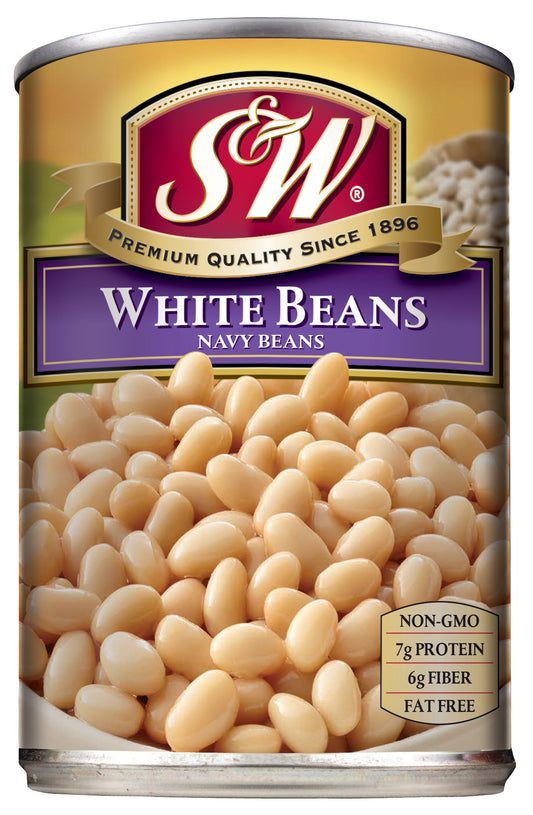 S&W White Beans 15.5 Oz (Pack of 12)