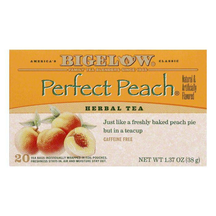 Bigelow Perfect Peach Herbal Tea, 20 BG (Pack of 6)