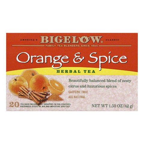 Bigelow Orange and Spice Tea, 20 BG (Pack of 6)