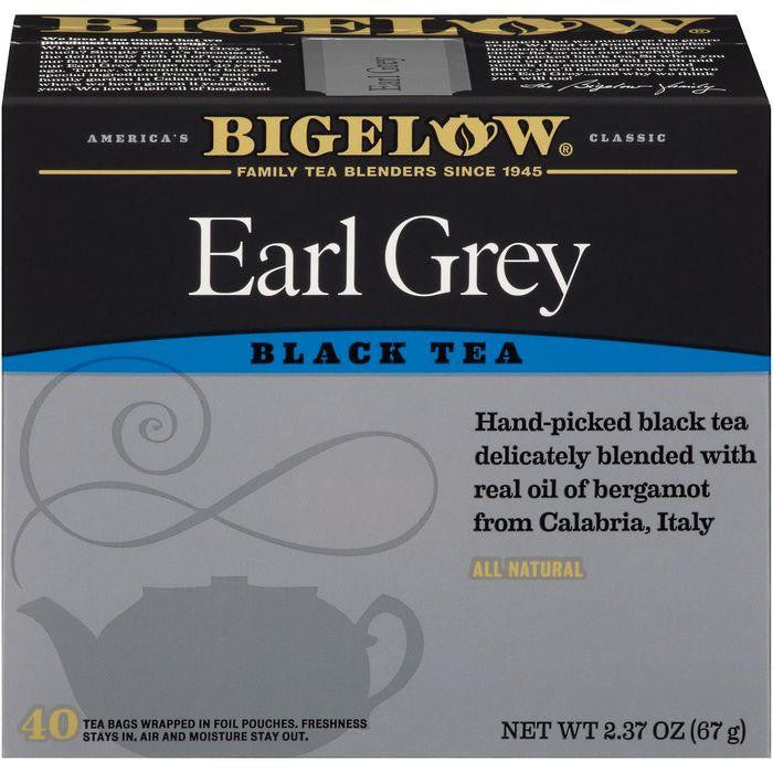 Bigelow Earl Grey Black Tea 40 ct (Pack of 6)