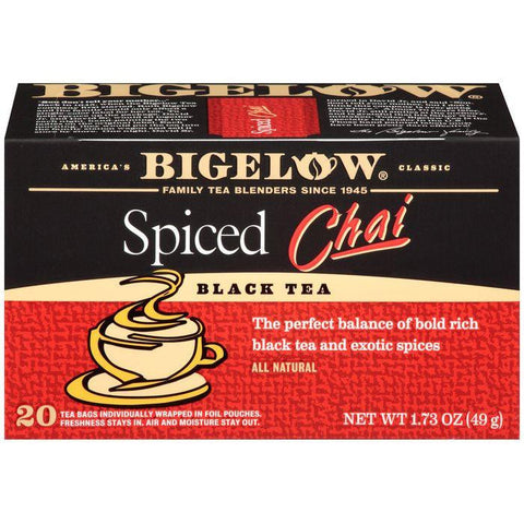 Bigelow Spiced Chai Black Tea Blend 20 ct (Pack of 6)