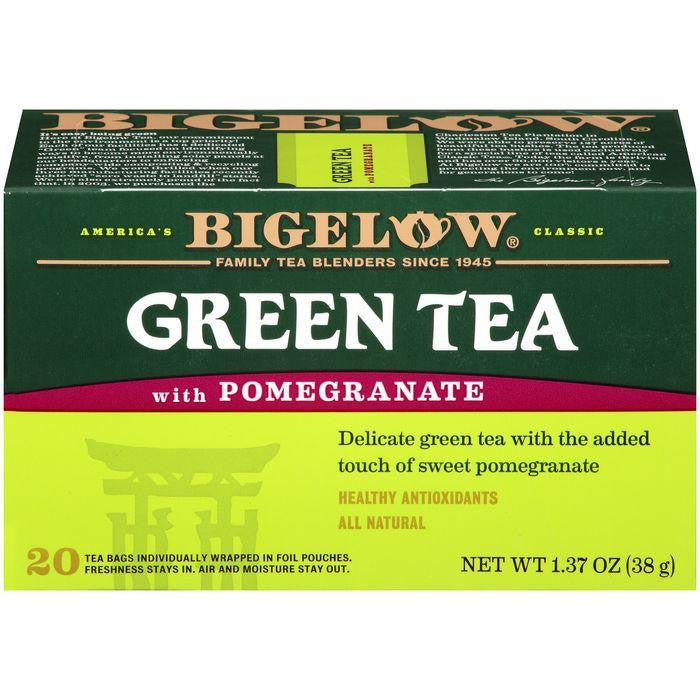 Bigelow Green Tea with Pomegranate 1.37 Oz (Pack of 6)