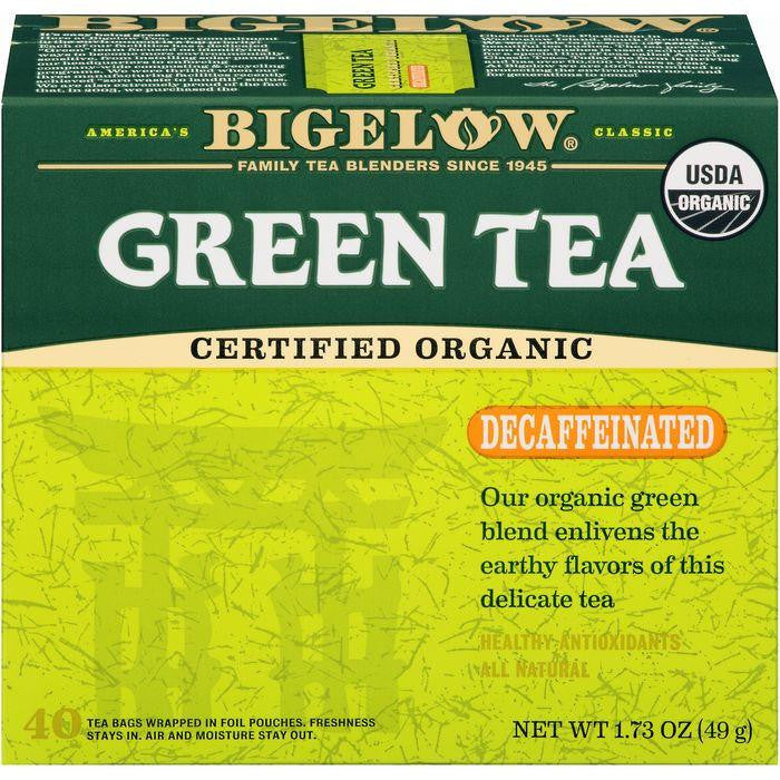 Bigelow Organic Decaffeinated Green Tea 40 ct (Pack of 6)