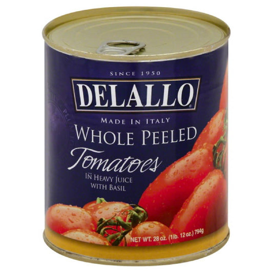 DeLallo Tomatoes Whole Peeled, 28 Oz (Pack of 12)