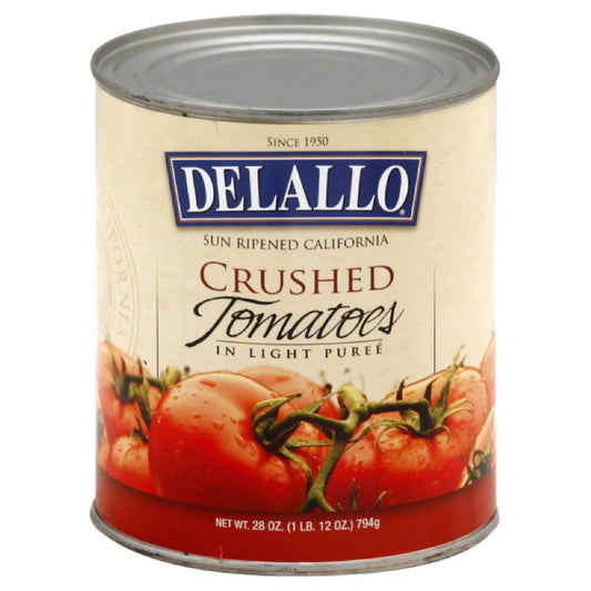 DeLallo Crushed Tomatoes in Light Puree, 28 Oz (Pack of 12)