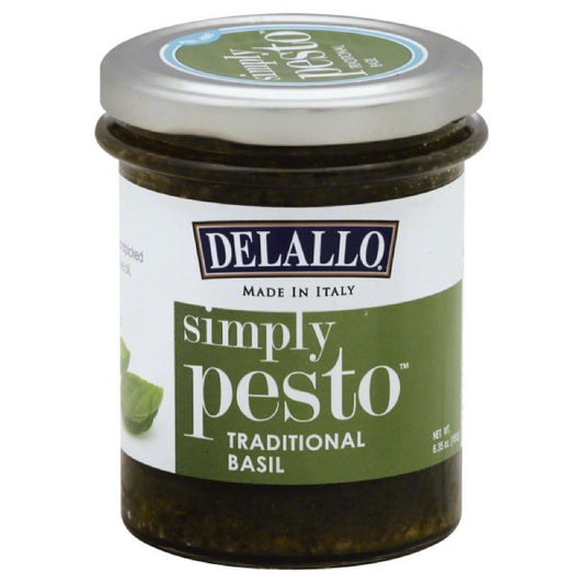 DeLallo Traditional Basil Pesto, 6.5 Oz (Pack of 12)