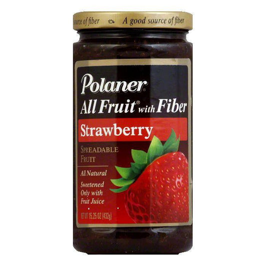 Polaner Fruit Spread Strawberry, 15.25 OZ (Pack of 12)
