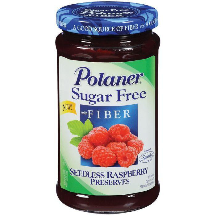 Polaner Raspberry Seedless Sugar Free W/Fiber Preserves 13.5 Oz (Pack of 12)