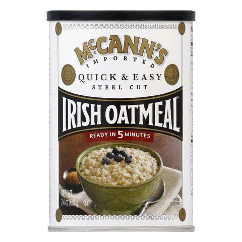 McCann's Quick & Easy Steel Cut Oats Can, 24 OZ (Pack of 12)