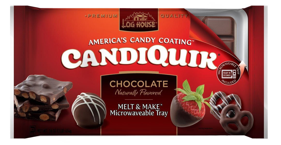 Log House Candiquick Chocolate, 16 OZ, (Pack of 8)