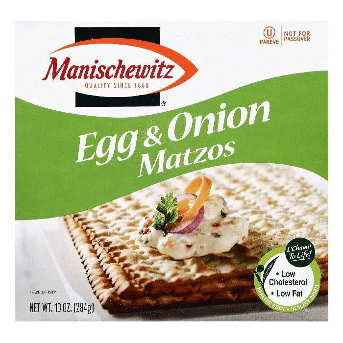 Manischewitz Egg & Onion Matzos, 10 OZ (Pack of 12)