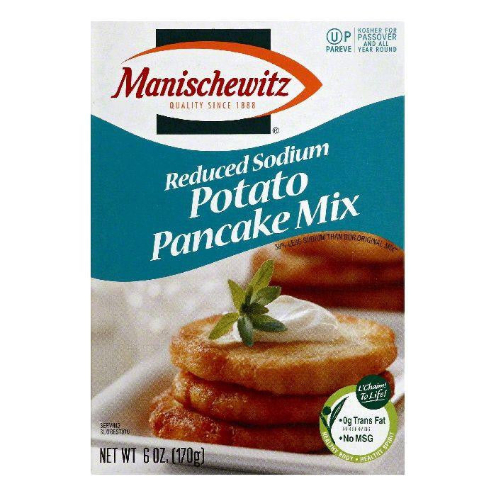 Manischewitz Reduced Sodium Potato Pancake Mix, 6 OZ (Pack of 12)