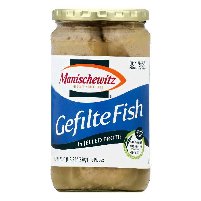 Manischewitz in Jelled Broth Gefilte Fish, 6 ea (Pack of 6)