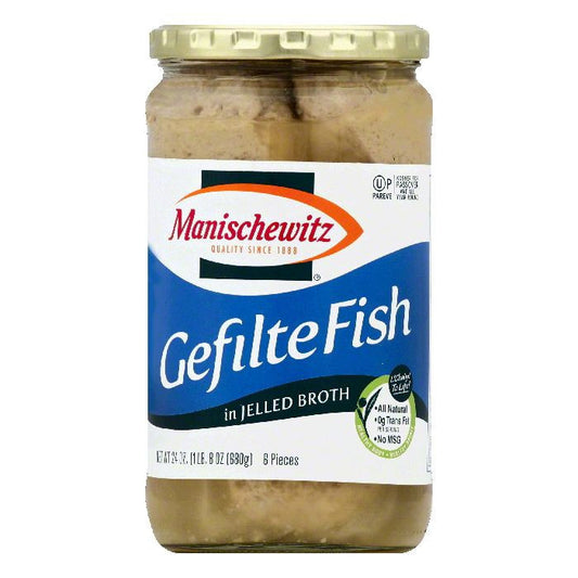 Manischewitz in Jelled Broth Gefilte Fish, 6 ea (Pack of 6)