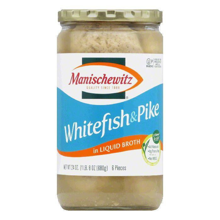 Manischewitz Whitefish & Pike Non Jelled, 24 OZ (Pack of 6)