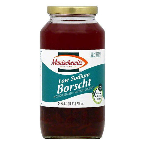 Manischewitz Low Sodium Borscht, 24 OZ (Pack of 12)