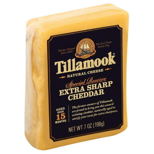 Tillamook Extra Sharp Cheddar Special Reserve Natural Cheese, 7 Oz (Pack of 12)