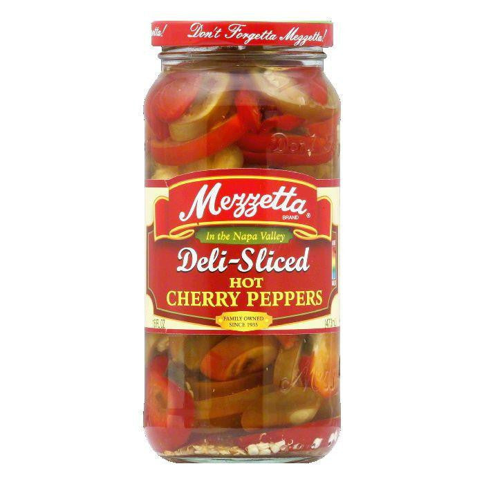 Mezzetta Cherry Peppers Sliced Hot, 16 OZ (Pack of 6)