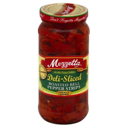 Mezzetta Deli-Sliced Roasted Bell Pepper Strips, 16 Oz (Pack of 6)