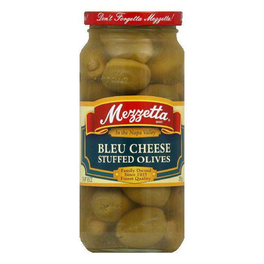 Mezzetta Blue Cheese Stuffed Olives Brine, 9.5 OZ (Pack of 6)