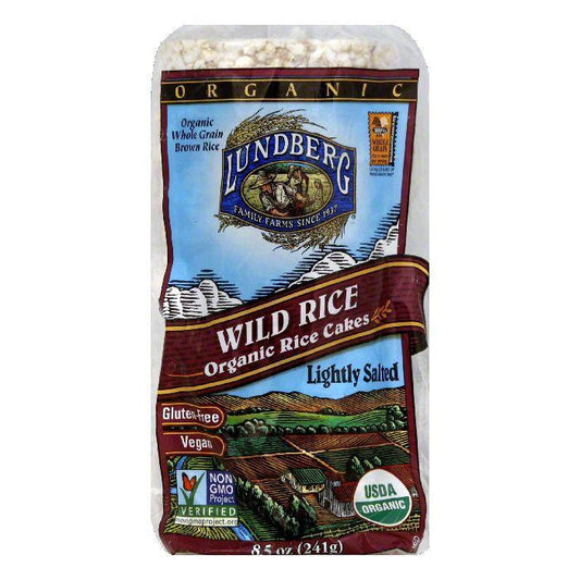 Lundberg Lightly Salted Organic Wild Rice Cake, 8.5 OZ (Pack of 6)