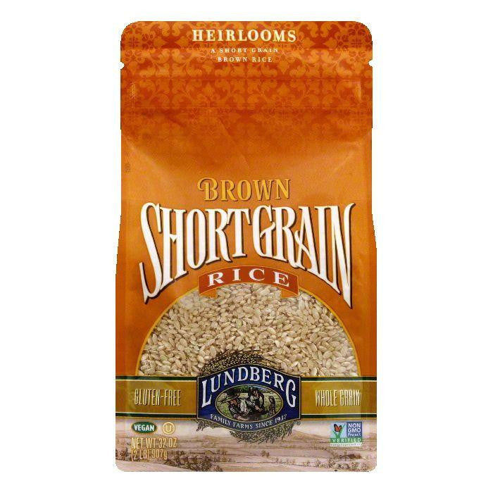 Lundberg Gluten Free Rice Eco-Farmed Short Grain Brown, 32 OZ (Pack of 6)