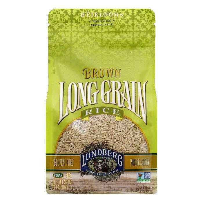 Lundberg Gluten Free Rice Eco-Farmed Long Grain Brown, 32 OZ (Pack of 6)