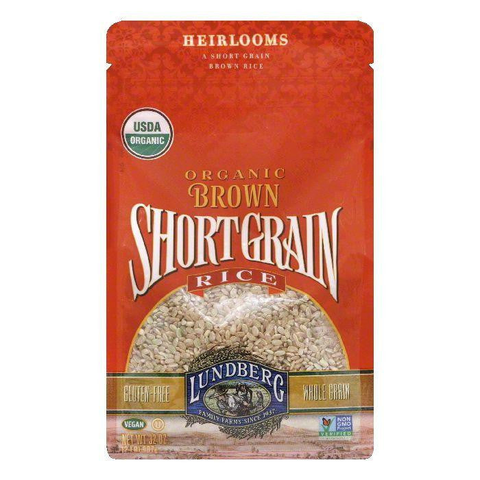 Lundberg Gluten Free Rice Organic Short Grain Brown, 32 OZ (Pack of 6)