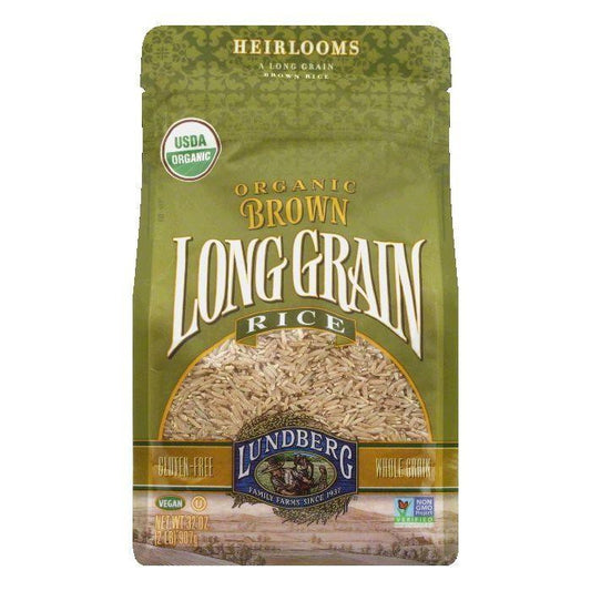 Lundberg Gluten Free Rice Organic Long Grain Brown, 32 OZ (Pack of 6)