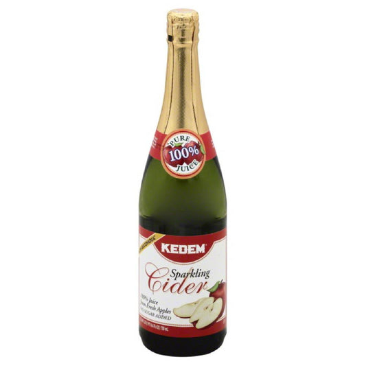 Kedem Cider Sparkling 100% Juice, 25.4 Fo (Pack of 6)