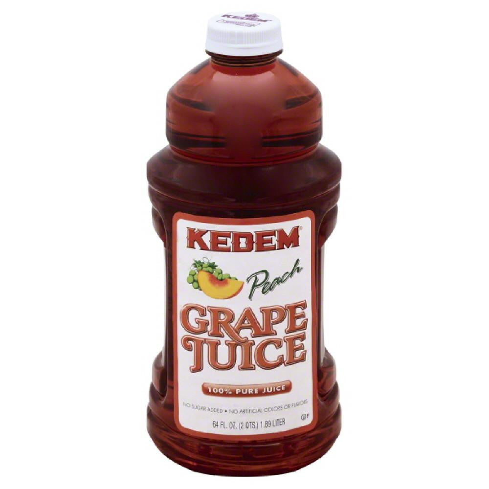 Kedem Grape Peach Pure 100% Juice, 64 Oz (Pack of 8)