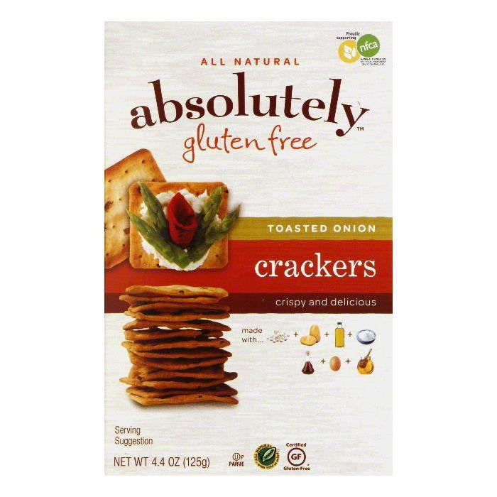 Absolutely Gluten Free Toasted Onion Crackers, 4.4 OZ (Pack of 12)