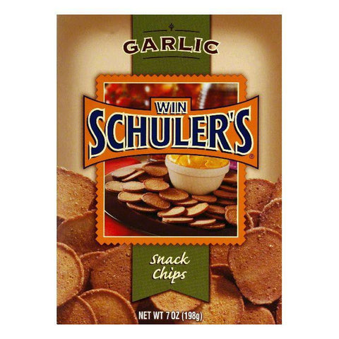Win Schuler Garlic Bar-Schips, 7 OZ (Pack of 12)
