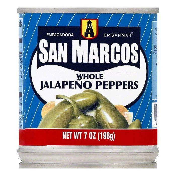 San Marcos Whole Jalapeno Peppers, 7 OZ (Pack of 24)